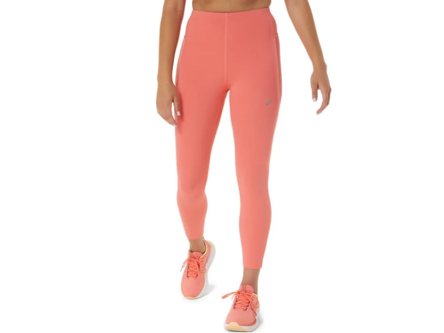 ASICS Women's Race High Waist Tight in Papaya - High-Performance Workout Leggings