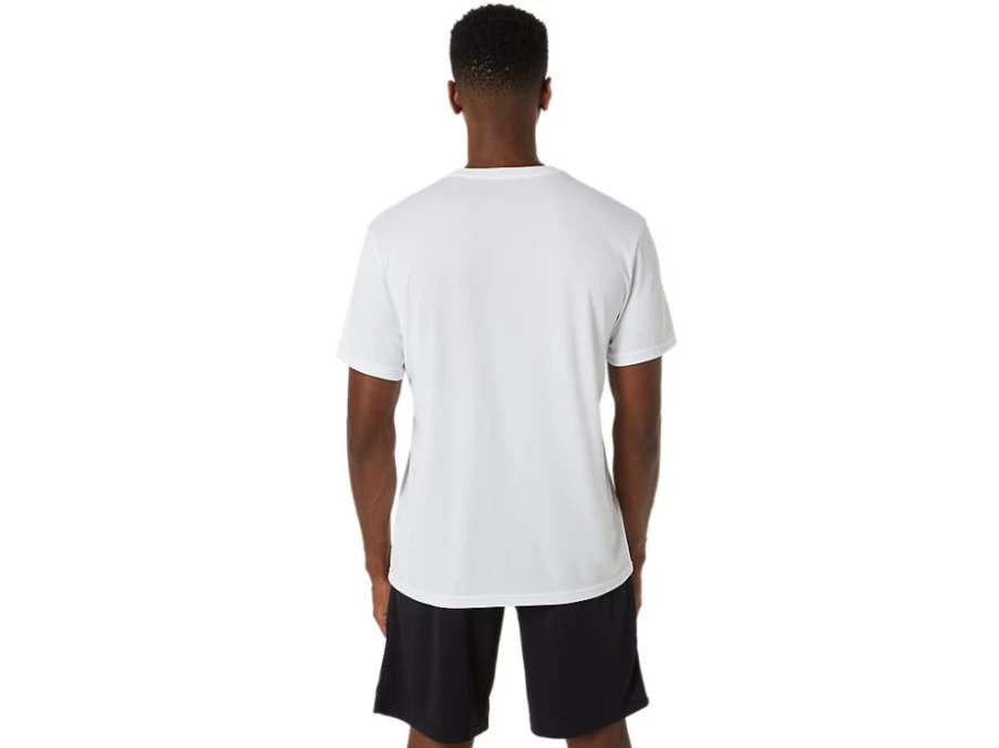 ASICS Men's Hex Graphic Dry Short Sleeve T-Shirt - Brilliant White/Performance Black