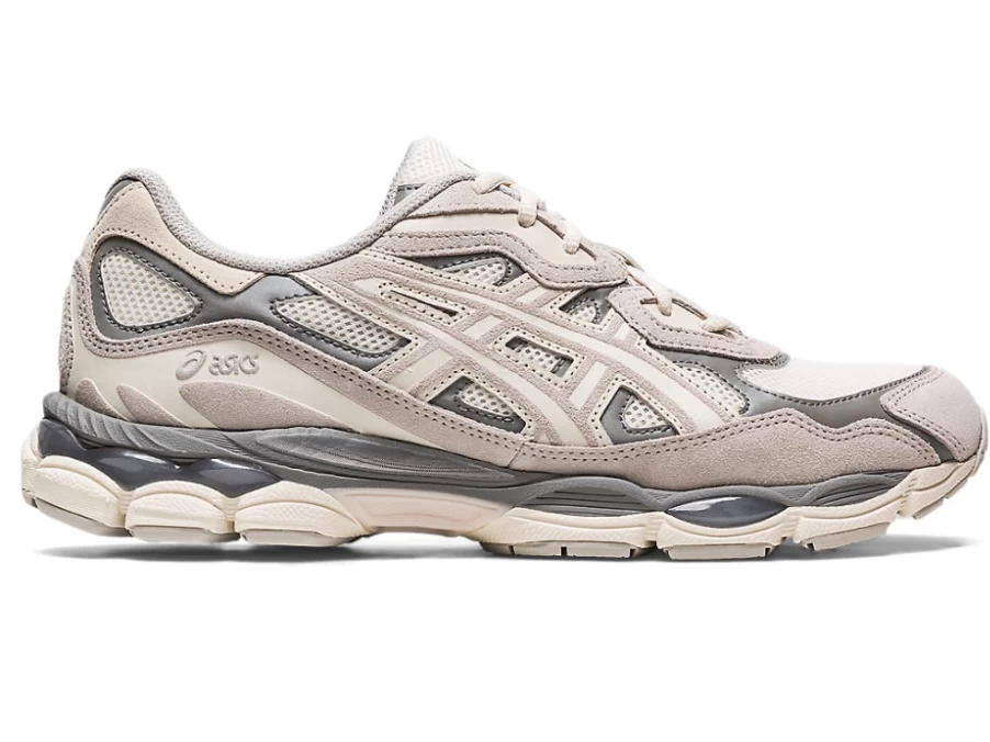 ASICS Gel-NYC Men's Running Shoes in Cream/Oyster Grey - Lightweight Cushioned Sneakers
