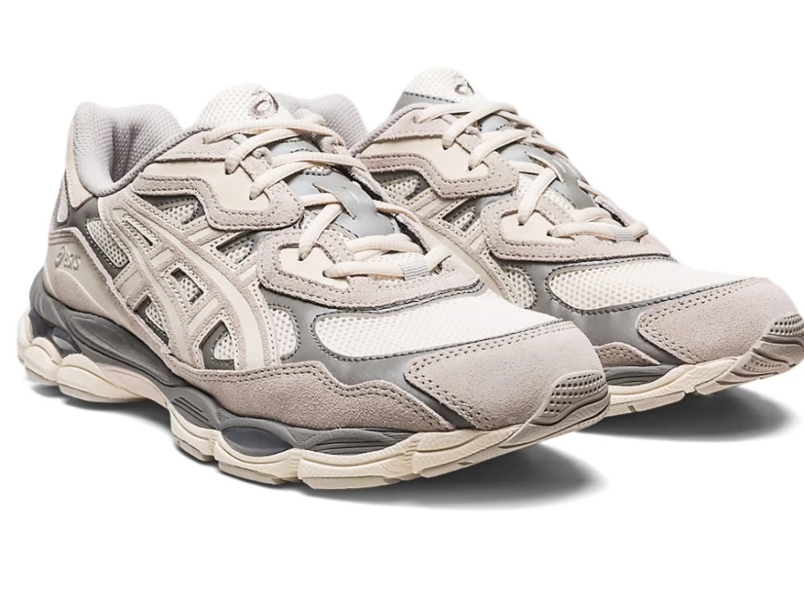 ASICS Gel-NYC Men's Running Shoes in Cream/Oyster Grey - Lightweight Cushioned Sneakers