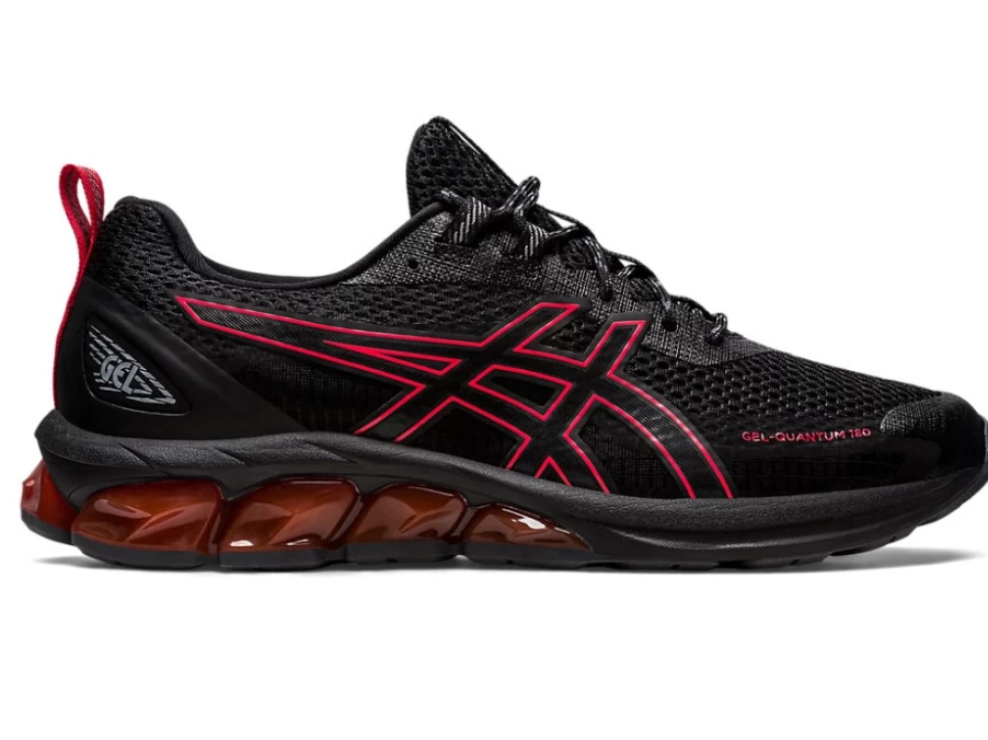 ASICS Gel-Quantum 180 VII (Utility) Running Shoes for Men - Black/Red Alert